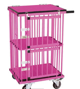 Foldable Aluminum Dog Trolley Handled Pet Cage Small Size Pet Carrier Pet Supplies
