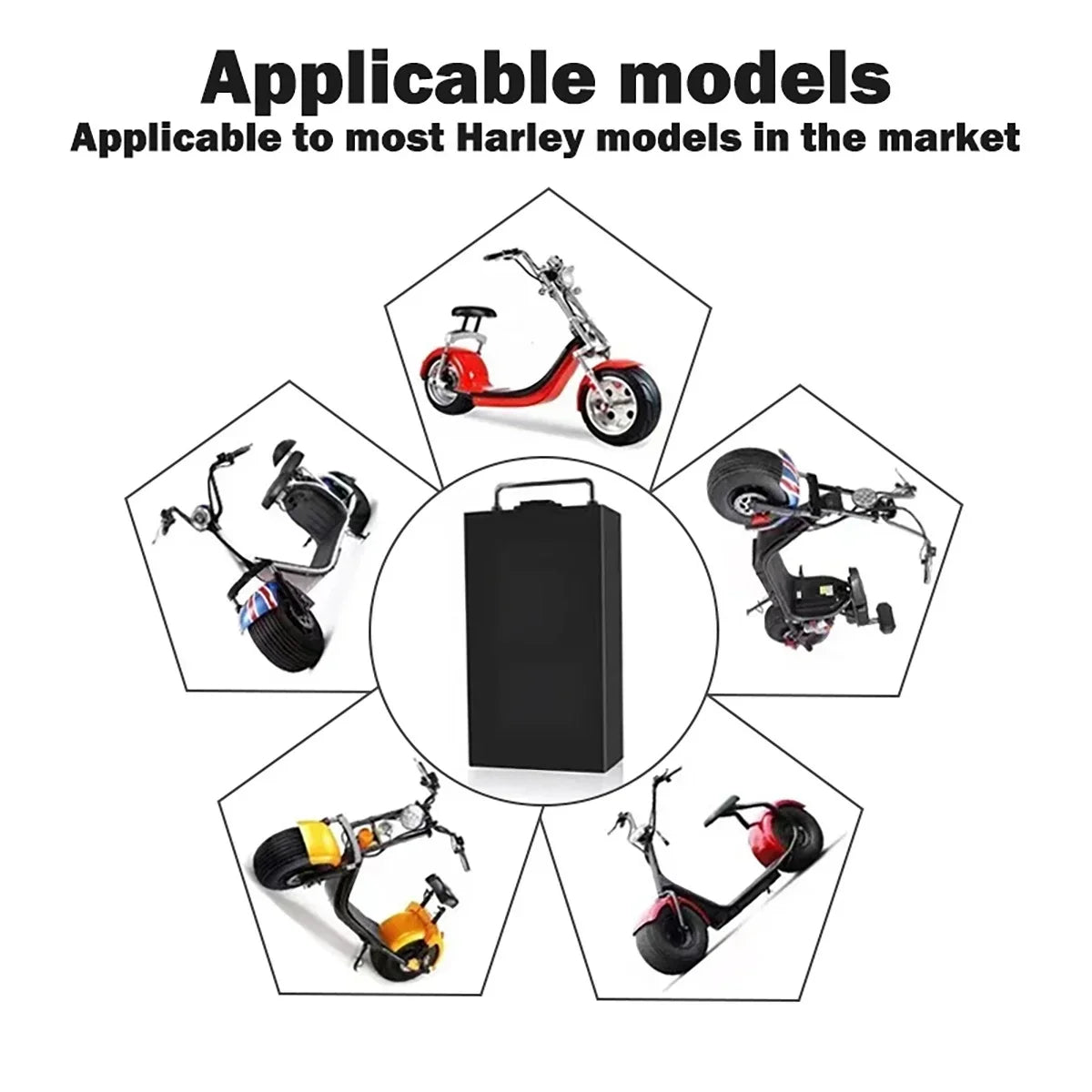 60V 20Ah-60Ah Electric Motorcycle Li-ion Battery Pack 2000W For Harley Two Wheel Foldable Citycoco Electric Scooter,Free Charg