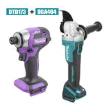 2026 Makita DTD173/DGA404 18V Brushless Cordless Impact Driver & Angle Grinder Rechargeable Power Tool Set