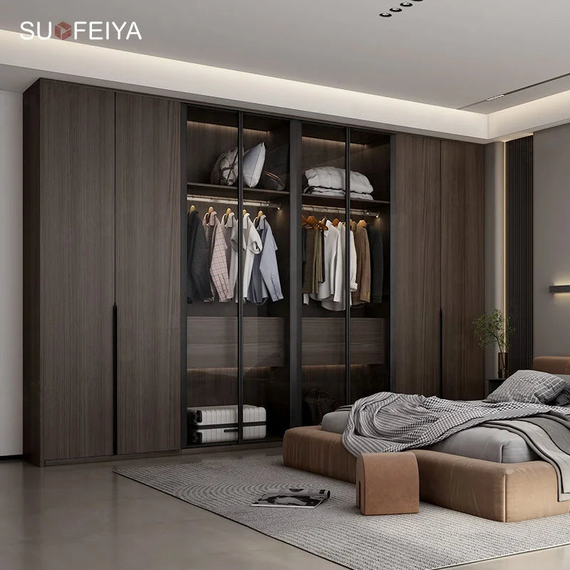 Customized Modern Wardrobes Cabinet Bedroom Furniture Storage Armoire Wardrobe Closet Designs