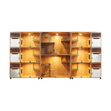 Cat cage villa solid wood household  display cabinet custom  cabinet  house pet store foster breeding three-layer  h