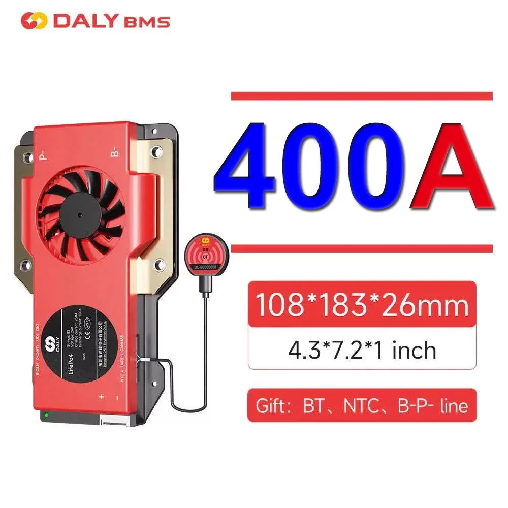Daly Smart BMS LiFePo4 Li-Ion 18650 Battery 16S 48V BMS 3S 8S 12S 24S 12V 24V 36V 60V 30A 60A 80A 100A 150A 200A 250A 500A