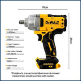 DeWalt  Brushless Electric DCF892 Wrench 1/2Inch High Torque 3 Speed Impact Driver Auto Repair Power Tools