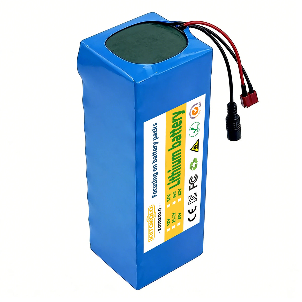 36V 10000mAh 10S4P Lithium Ion Battery Built-in BMS High Capacity Replacement Battery for 500W Electric Scooter E-Bike