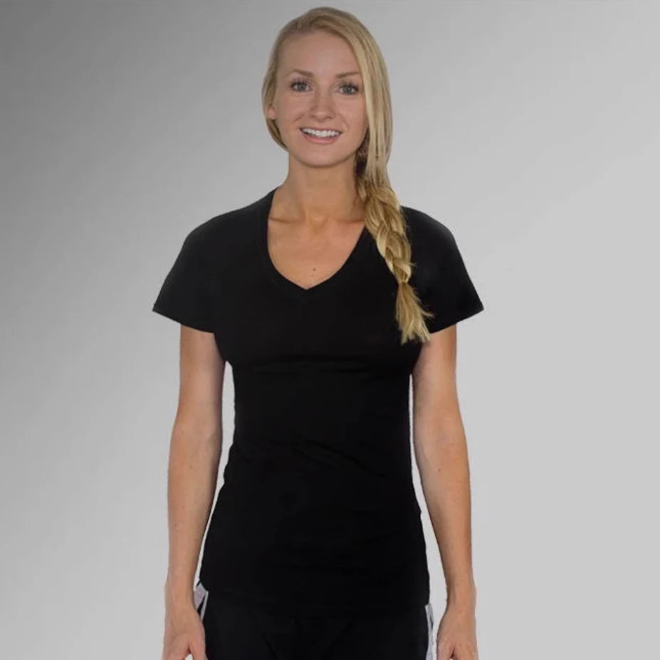 Women's 16.5Micro merino wool T shirt short sleeve V neck 100% merino wool base layer tops sports clothing Quick dry