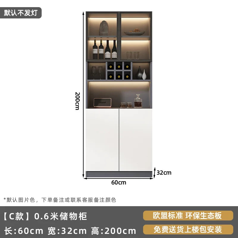 Customized sideboards, high cabinets, light luxury, modern living room storage cabinets, wine cabinets, integrated wall-walled