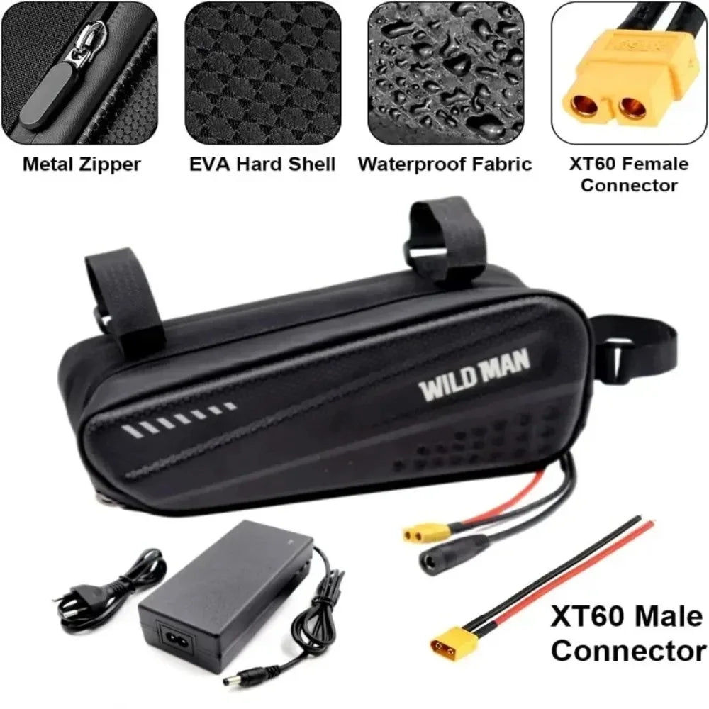 48V 36V Electric Scooter/Bicycle Battery 14Ah 12Ah 10Ah High Capacity Lithium ion Pack Triangle Case For 250-500W Motor