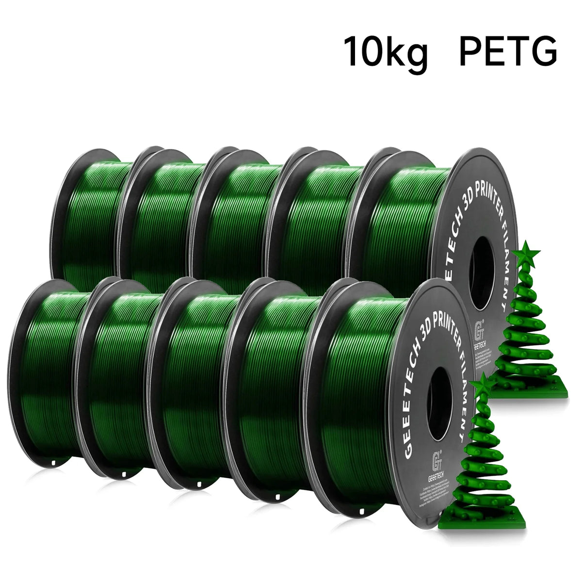 Geeetech PETG 10kg 1.75mm Filament 3d print wire Vacuum Packaging Local Warehouses Colorful Plastic for most FDM 3D printer