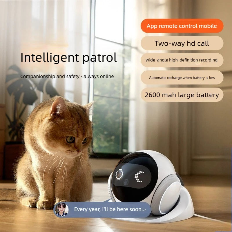 Home intelligent companion robot remote camera mobile monitoring elderly children teasing cats