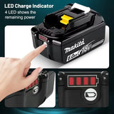 2026 100% Makita BL1860 BL1850B BL1850 BL1840 BL1830 Screwdriver Battery Charger 18v 6Ah/5Ah Replacement Power Tool Batteries.