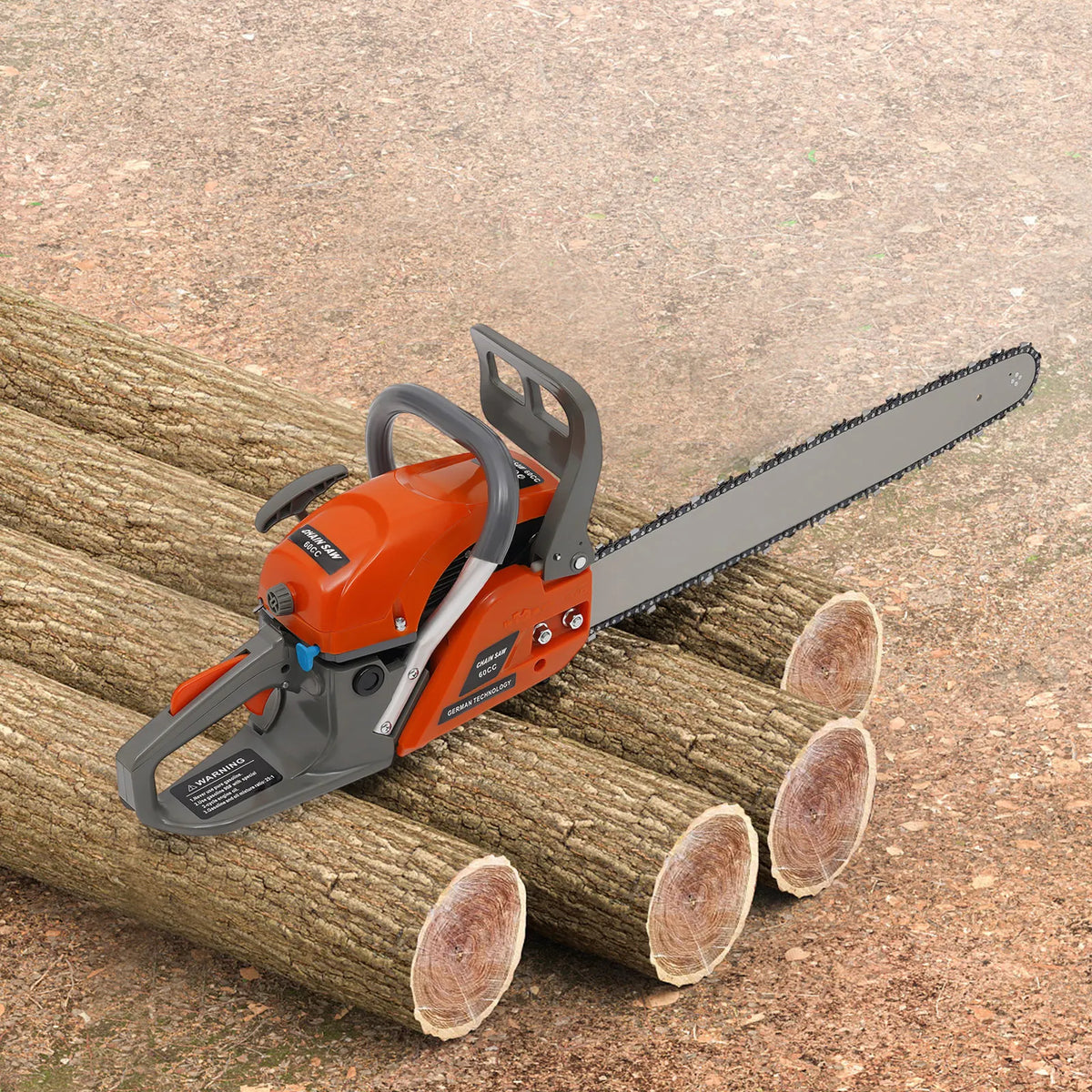 Handheld Cordless Petrol Chain Saw, Gas Powered Chainsaw, 60cc Gasoline Chainsaw Power Head,For Garden Pruning, Forest Logging,