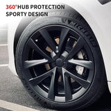 4PCS Hub Cap Car for Tesla Model 3 18 Inch Wheel Cap Replacement Automobile Wheel Hubcap Full Rim Cover Accessories 2018-2023