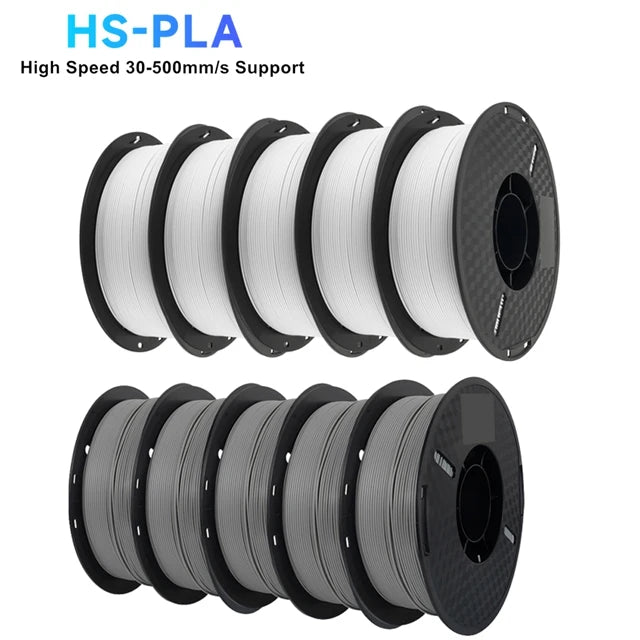 KINGROON High Speed PLA Filament 1.75mm New HS-PLA 3D Printer Filament For 30-500mm/s Fast Printing Rapid PLA 5kg 10kg Mix Color
