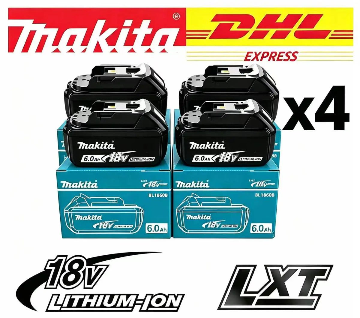 NEW Original Makita 18v 6Ah for Makita 18V Battery BL1830B BL1850B BL1850 BL1840 BL1860 BL1815 Replacement Lithium Battery