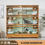 Cat cage villa solid wood foster cat breeding cage pet store window glass