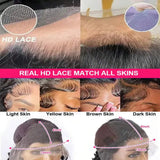 30 42Inch 13x4 13x6 HD Transparent Bone Straight Lace Front Wigs 250
