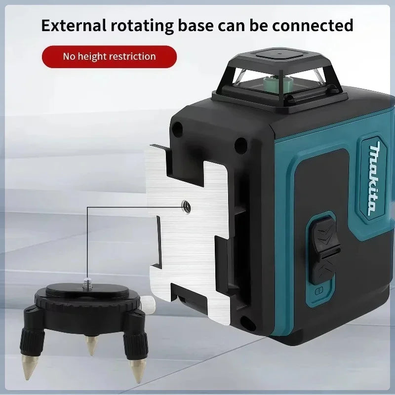 Makita 18V Battery,16Lines4D Green Laser Level, 360°Self Leveling High Precision Horizontal Vertical Cross Line For Construction