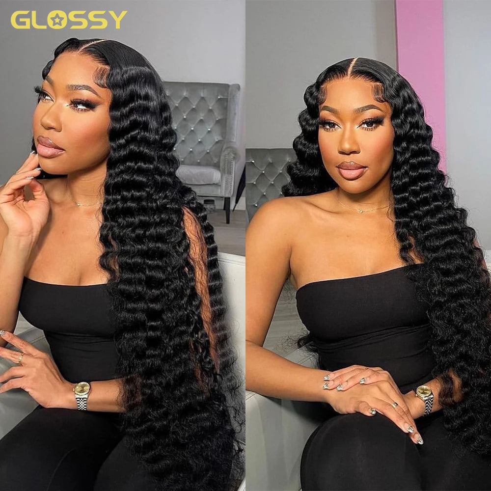 300 Density Loose Deep Wave 13x6 Hd Lace Front Human Hair Wig For Women