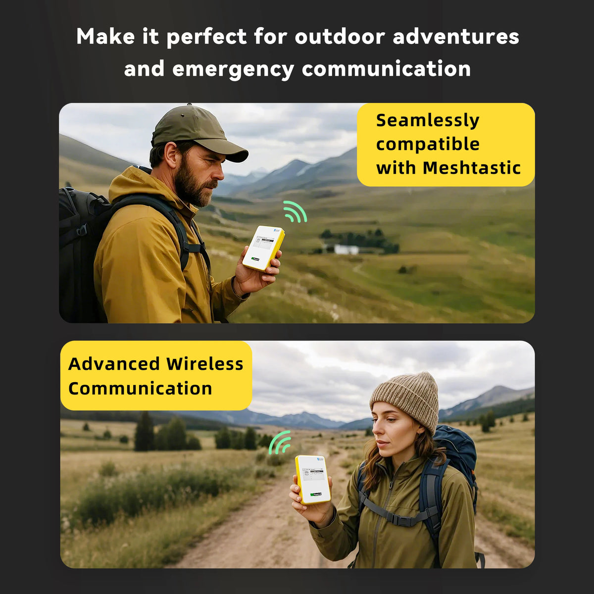 Heltec MeshPocket Qi2 5000/10000mAh Magnetic Power Bank, Meshtastic Compatible, E-Ink Display, PD Fast Charge for iPhone Android