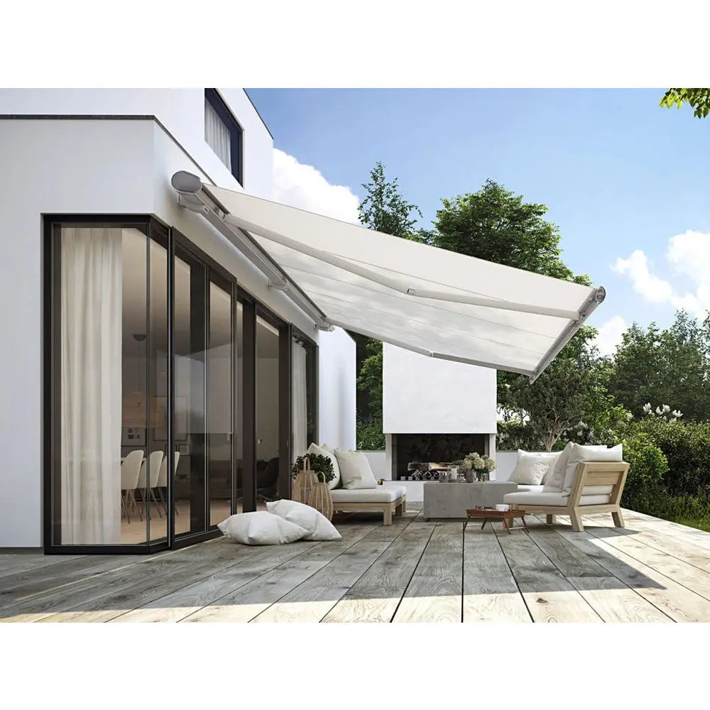 Customized Retractable Waterproof Awning Aluminum Sunshade Canopy Fully Enclosed Electrically Foldable Arm Sunshade Awning