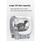 Automatic Self-Cleaning Smart Cat Litter Box with APP Control - Self-Cleaning Cat Litter Box for Multiple Cats