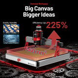 Twotrees TTC450 Ultra High Precision Woodworking Carving Machine 3000mm/min Carving Speed Compatible with Carving Multiple Mater