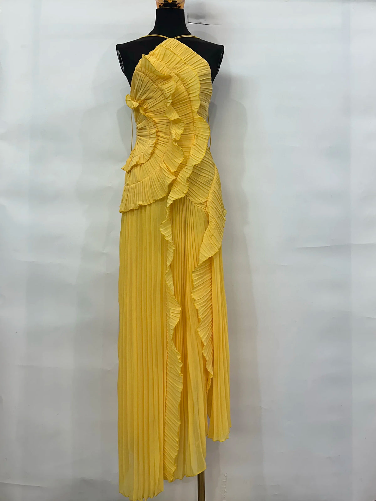 European and American women's clothing 2025 summer new fashion strapless sexy backless slit tassel temperament dress