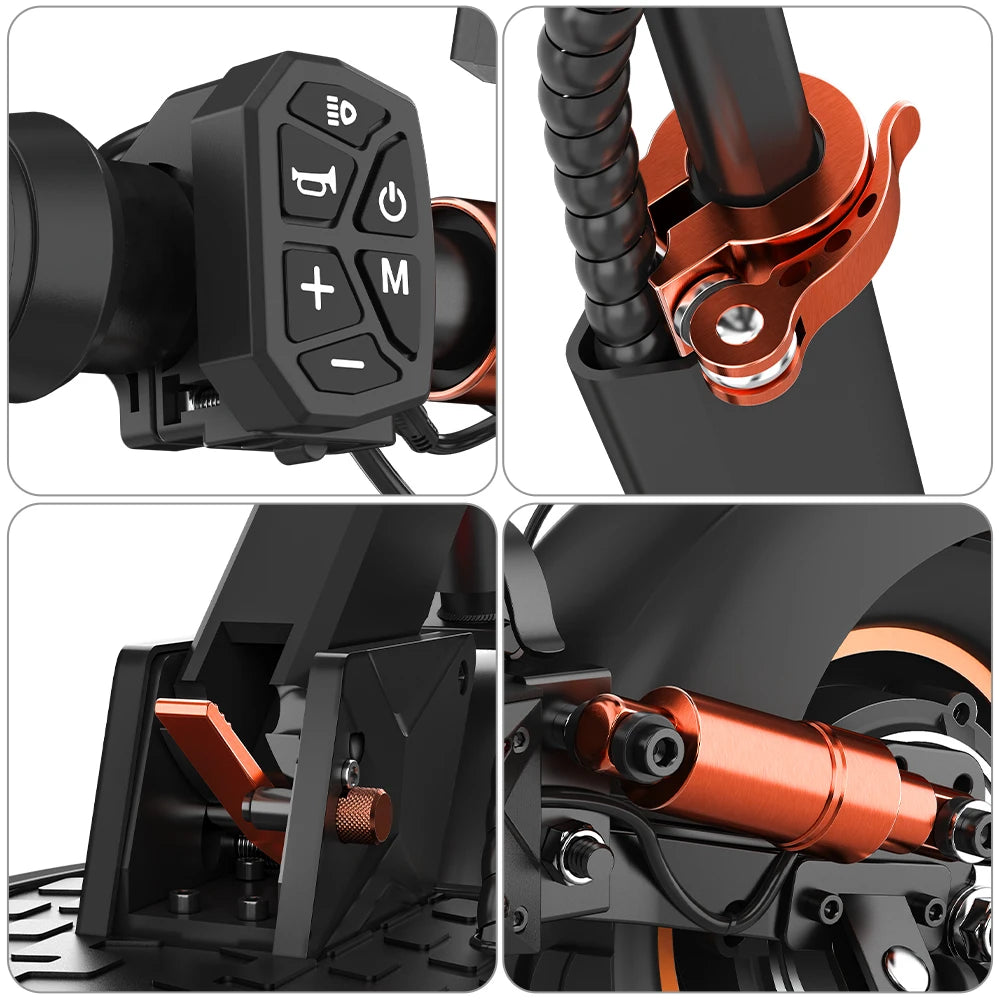 IENYRID M4 Pro S+Electric Scooter 800W Motor 48V 12.5AH Battery 10"Tire Escooter 45km/h Max 40-50KM Range Disc Brake LCD Display