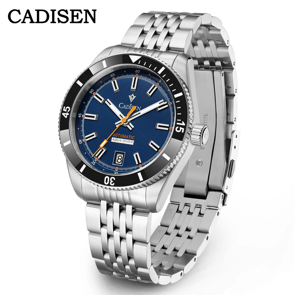 CADISEN New Men's Watches Mechanical Automatic Watch Men Japan MIYOTA 8215 Ceramic Bezel 10Bar Waterproof Wristwatch For Men