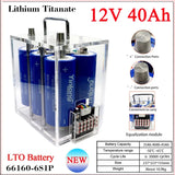 Yinlong 66160 12V 35Ah 40Ah 45Ah Lithium Titanate Battery LTO Suitable for 13.8V Car Start Portable Handheld Transparent Case