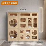 Cat villa cat house household solid wood interior cabinet house free space cat climbing frame integrated cage