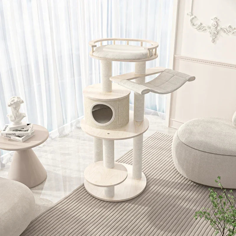 Italian Minimalism Cat Tree Nordic Originality Climbing Wall Playground for Cat House Scratching Post Pet Products Columpio FYCT