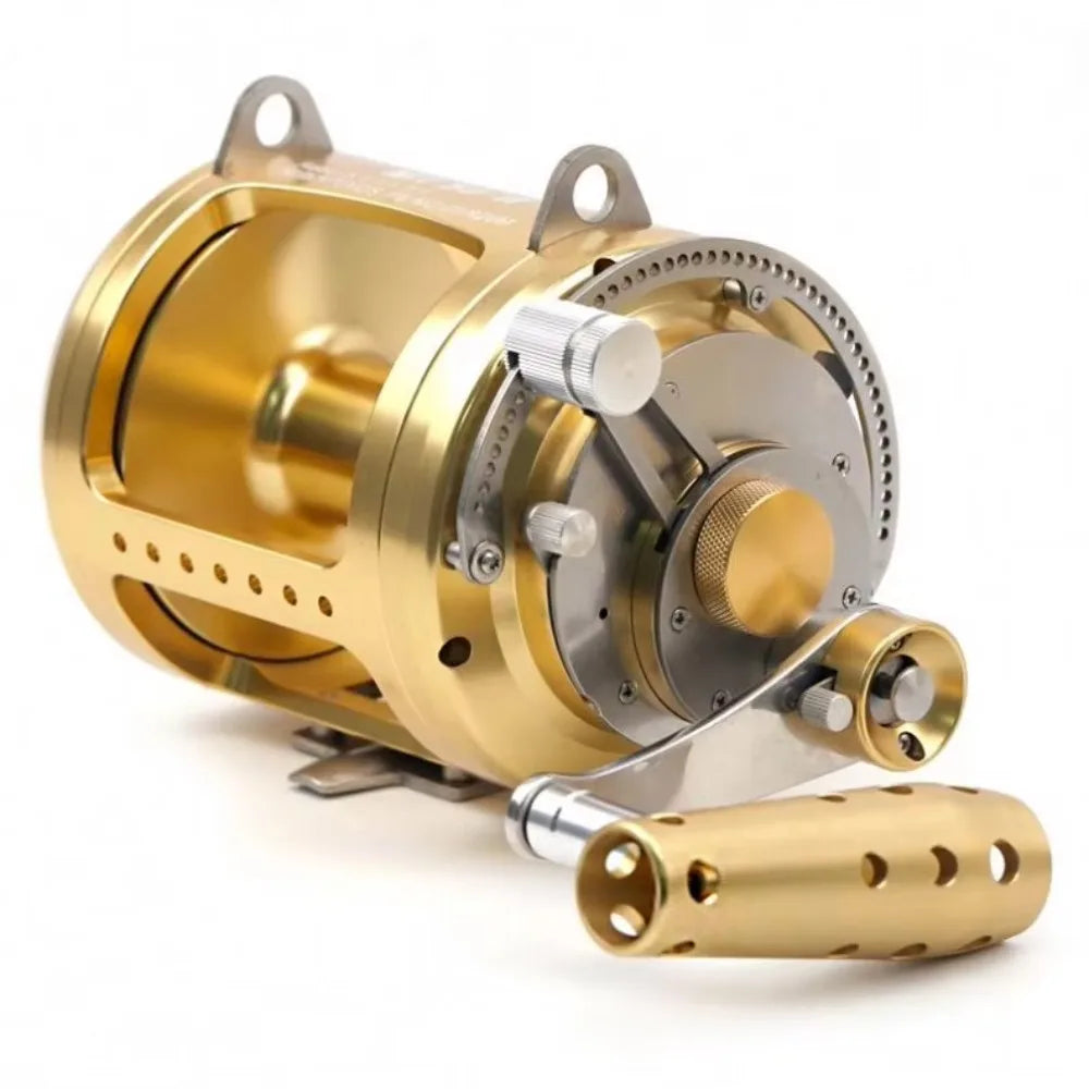 30W 50W 80W Heavy Duty 2 Speed Offshore Big Game Fishing Reel Deep Sea Boat Tuna Saltwater Fishing Trolling Reel