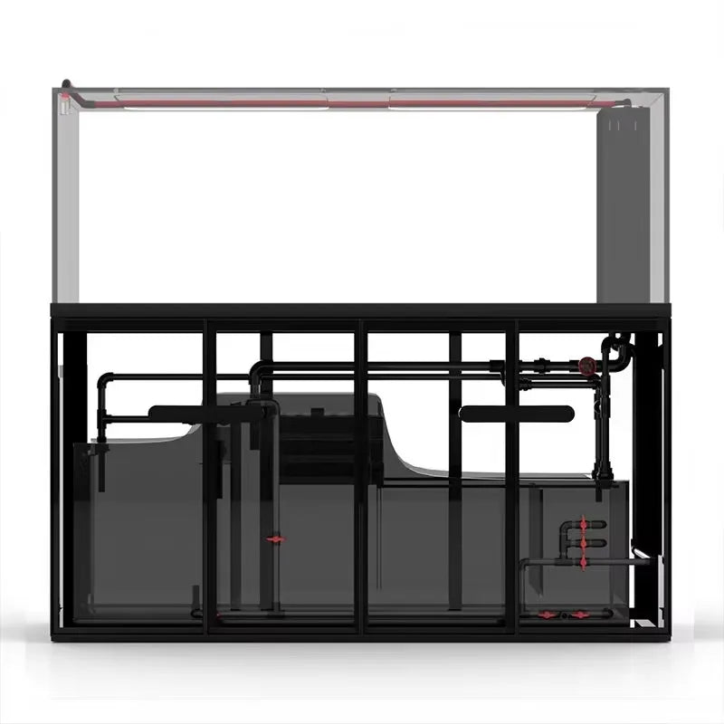 All-in-One AquariumFreshwater Fish Tank New Bottom Filter Ultra White Right Angle Overflow Integrated Modern Luxury Living RoomF