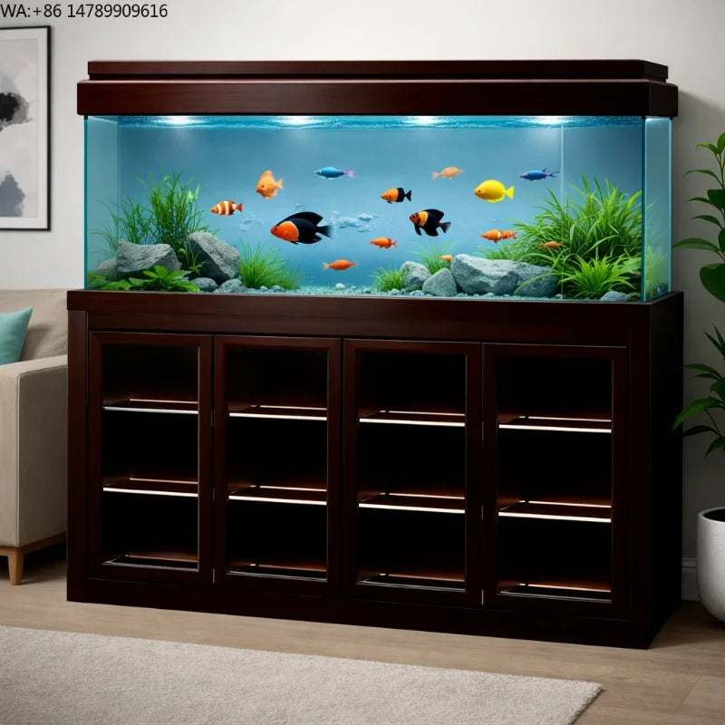 All-in-One AquariumFactory-made Aluminum Profiles And Ultra-clear Glass Aquarium, Customizable. Suitable For Home LandscapingFis