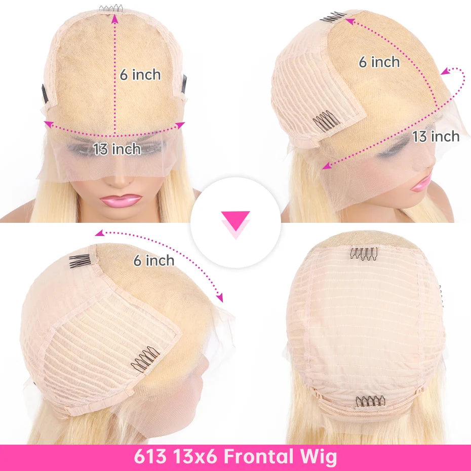 13x6 Body Wave 27 Honey Blonde Lace Frontal Wig Human Hair Wig 250 Density Brazilian 613 Blonde Wigs Human Hair Lace Frontal Wig