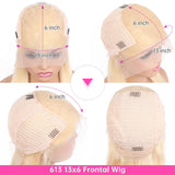 13x6 Body Wave 27 Honey Blonde Lace Frontal Wig Human Hair Wig 250 Density Brazilian 613 Blonde Wigs Human Hair Lace Frontal Wig