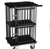Foldable Aluminum Dog Trolley Handled Pet Cage Small Size Pet Carrier Pet Supplies