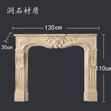 Marble French fireplace American modern retro silent wind natural travertine stone fireplace