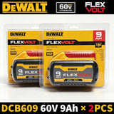 ‍Original Dewalt 60V 9AH Flexvolt Battery, 20V 9.0Ah Battery Charger Combo, DCB609 Power Tool Battery Replacement Li-Ion 180Wh