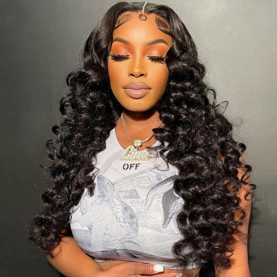250% 30 40Inch Human Hair 13x6 HD Lace Frontal Wig Brazilian Loose Deep