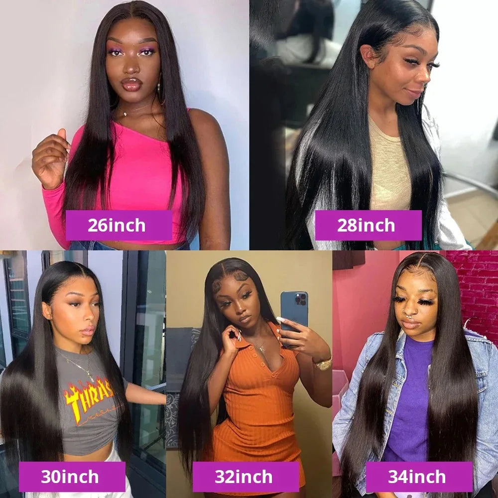 13x4 13x6 HD Lace Frontal 5x5 Closure Wigs | 40 42 Inch Bone Straight