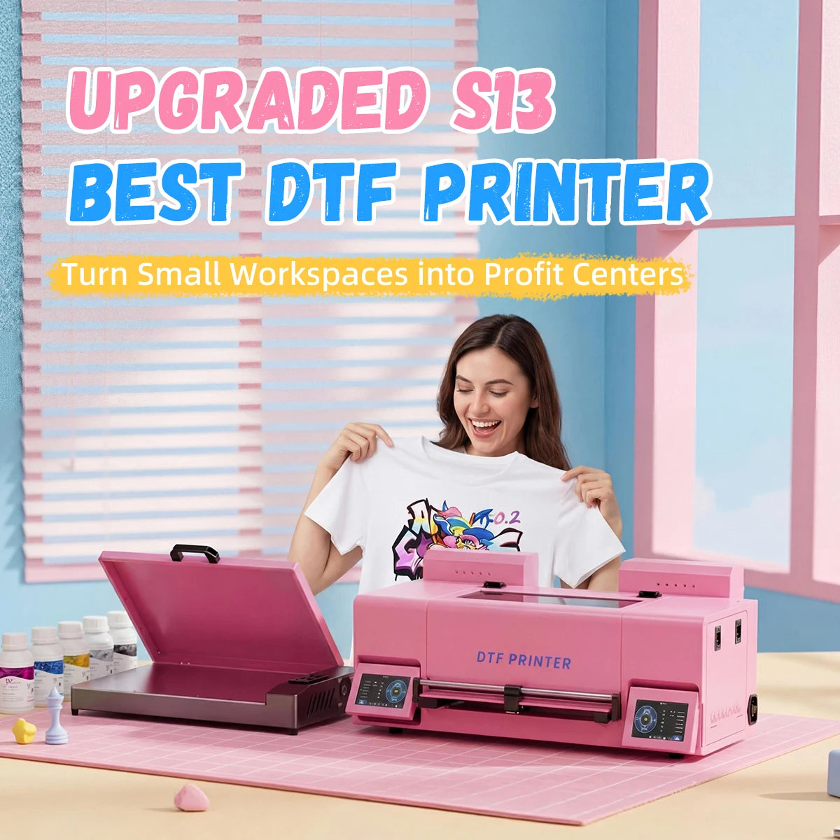OYfame A3 XP600 DTF Printer with Oven Impreesora DTF Textile A3 Automatic Cleaning White Circulation for tshirt printing machine