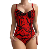 Customized Pattern Printed Halter One-Piece Women'S Beach Bikini With Samoan Gathered And Soft-Fitting Tribal Design Swimsuit