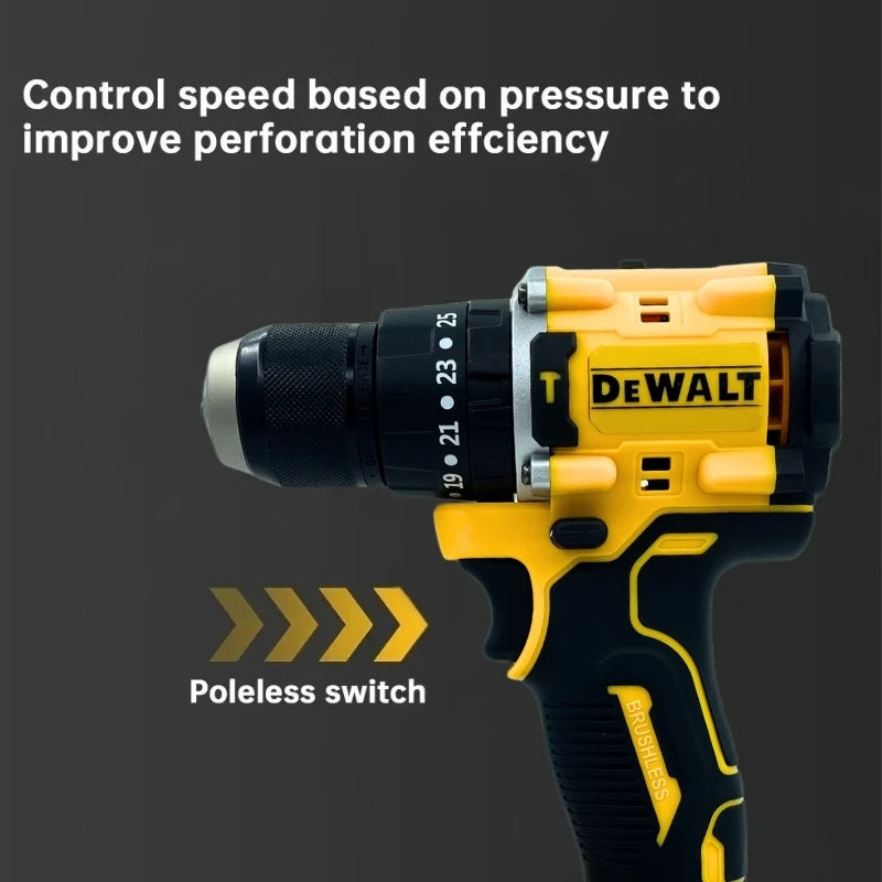 DEWALT DCD805 20V Power Tools, Brushless Impact Drill Cordless Electric Screwdriver, Optional 2Ah 6Ah Lithium Battery Tool Set
