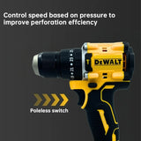 DEWALT DCD805 20V Power Tools, Brushless Impact Drill Cordless Electric Screwdriver, Optional 2Ah 6Ah Lithium Battery Tool Set