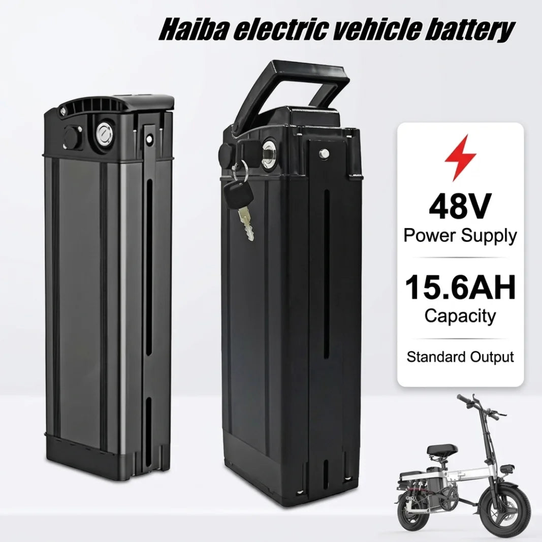 48V Folding Bicycle Battery 12Ah 20Ah 30Ah 40Ah 18650 Lithium Battery Suitable for Motor Power 250-800 Watts