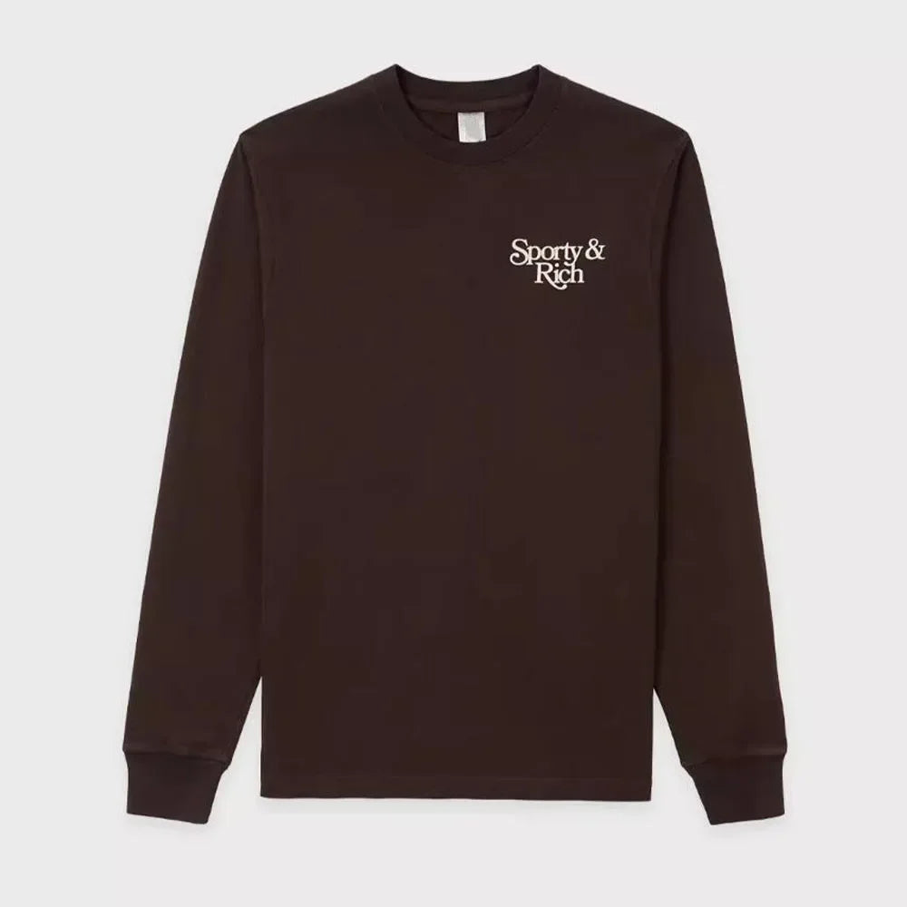 Sport Make You Health Letters Printing Cotton T Shirts Long Sleeve Loose Casual Retro Style Tees Ins Fashion 90's Women Shirts