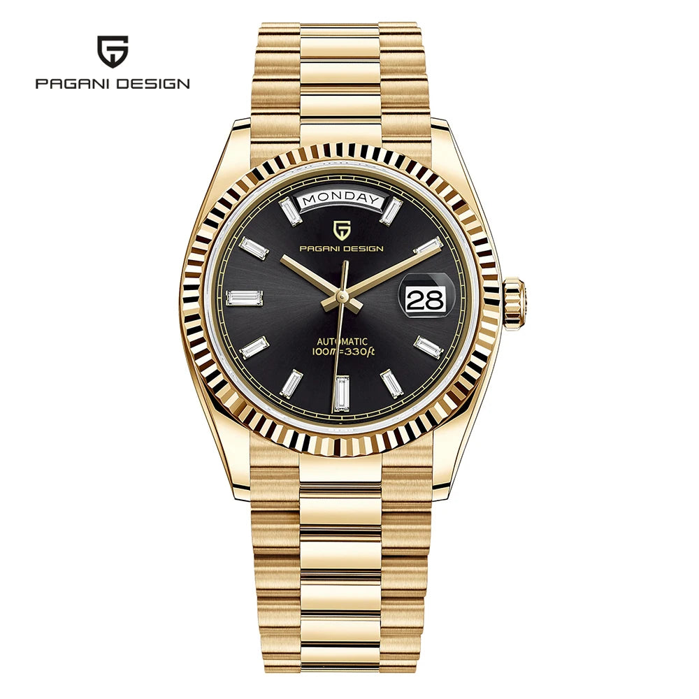 2026 New PAGANI DESIGN DD36 Mens Mechanical Watches Gold Luxury Automatic Watch For Men AR Sapphire Mirror Waterproof Gift Clock
