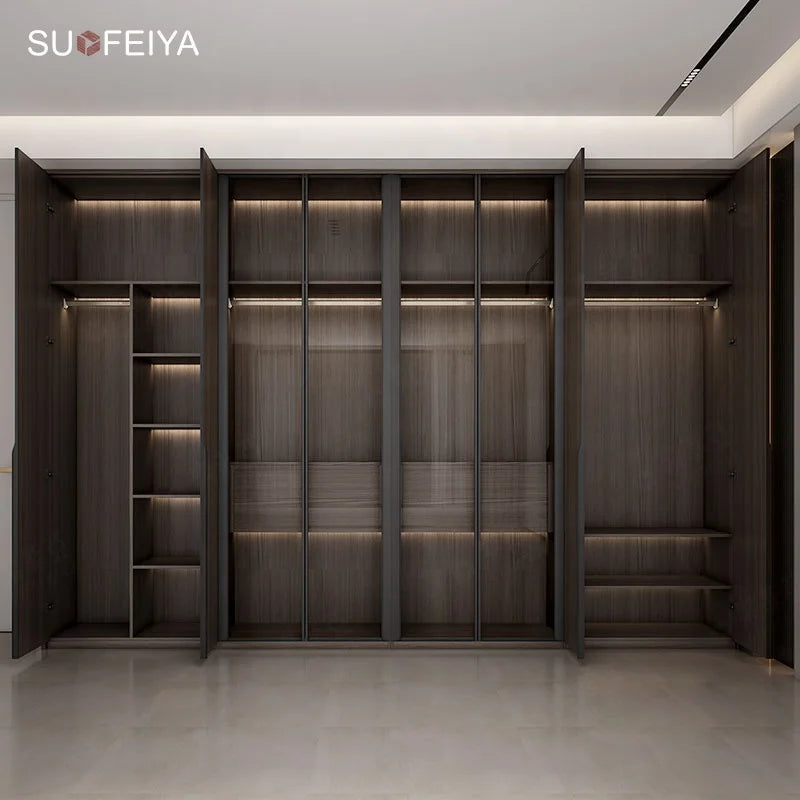 Customized Modern Wardrobes Cabinet Bedroom Furniture Storage Armoire Wardrobe Closet Designs